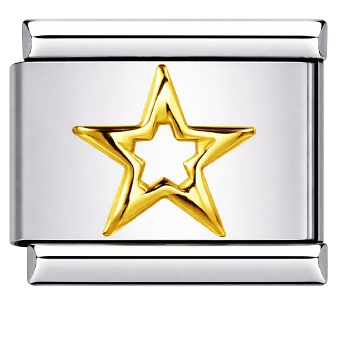 Charm Étoile Brillante Dorée - Argent