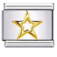 Charm Étoile Brillante Dorée - Argent